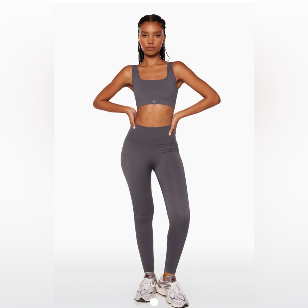 Set Active Sculptflex Seamless Leggings Pebble Gray Size Small